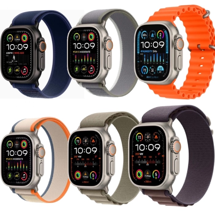 ساعة ذكية Apple Watch Ultra 2 49mm titanium case size