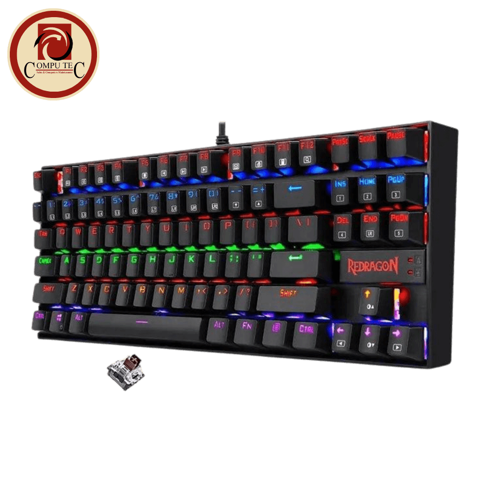 كيبورد Redragon K552E Kumara Elite Mechanical Gaming Keyboard – 87 Key Brown Switch