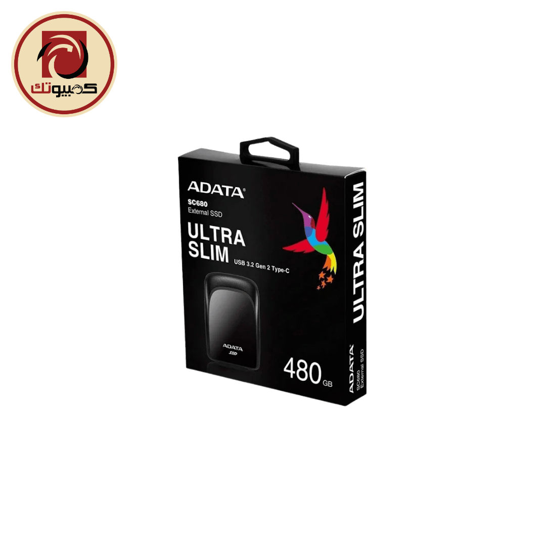 هارد SSD ADATA SC680 480GB Portable External SSD – USB 3.2 Gen 2 Type-C High-Speed Storage (ASC680-480GU32G2-CBK)