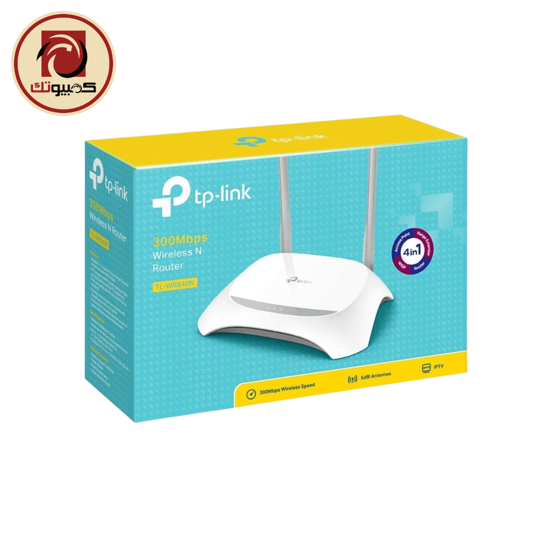 راوتر TP-Link TL-WR840N 300Mbps Wireless N Router & AccessPoint – Wi-Fi 4, 4 Fast Ethernet LAN Ports