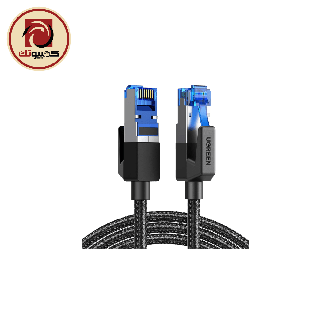 جهاز شبكة UGREEN NW153 (80431) CAT8 Shielded Braided Ethernet Cable – 2M 40Gbps High-Speed RJ45 LAN Cable, Black
