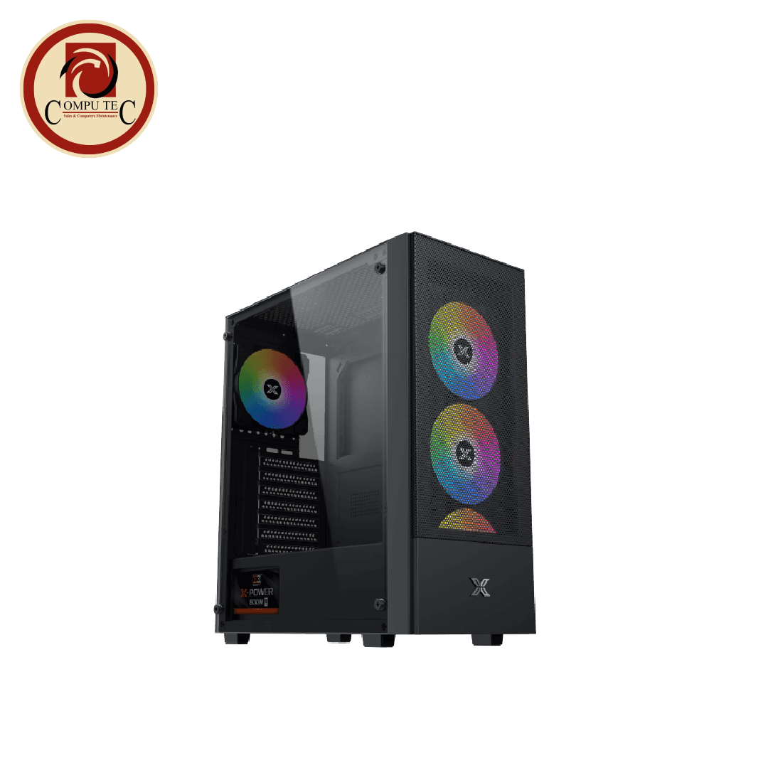 باور سبلاي XIGMATEK Hero II Air ARGB Gaming Case + Asgard 750W 80+ Bronze PSU