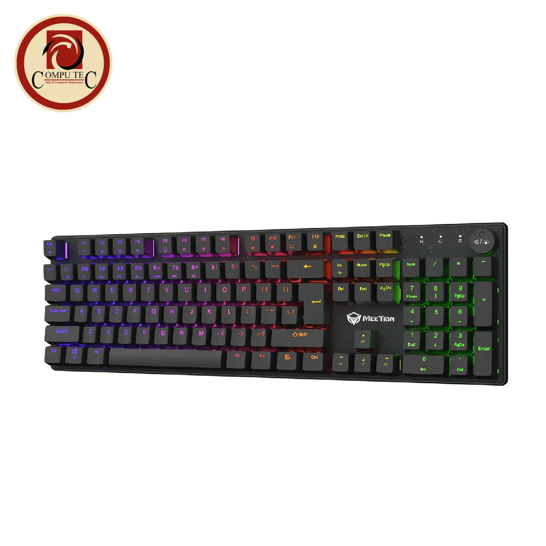 كيبورد Meetion MK009RD Mechanical Gaming Keyboard – Red Switch, Rainbow Backlight