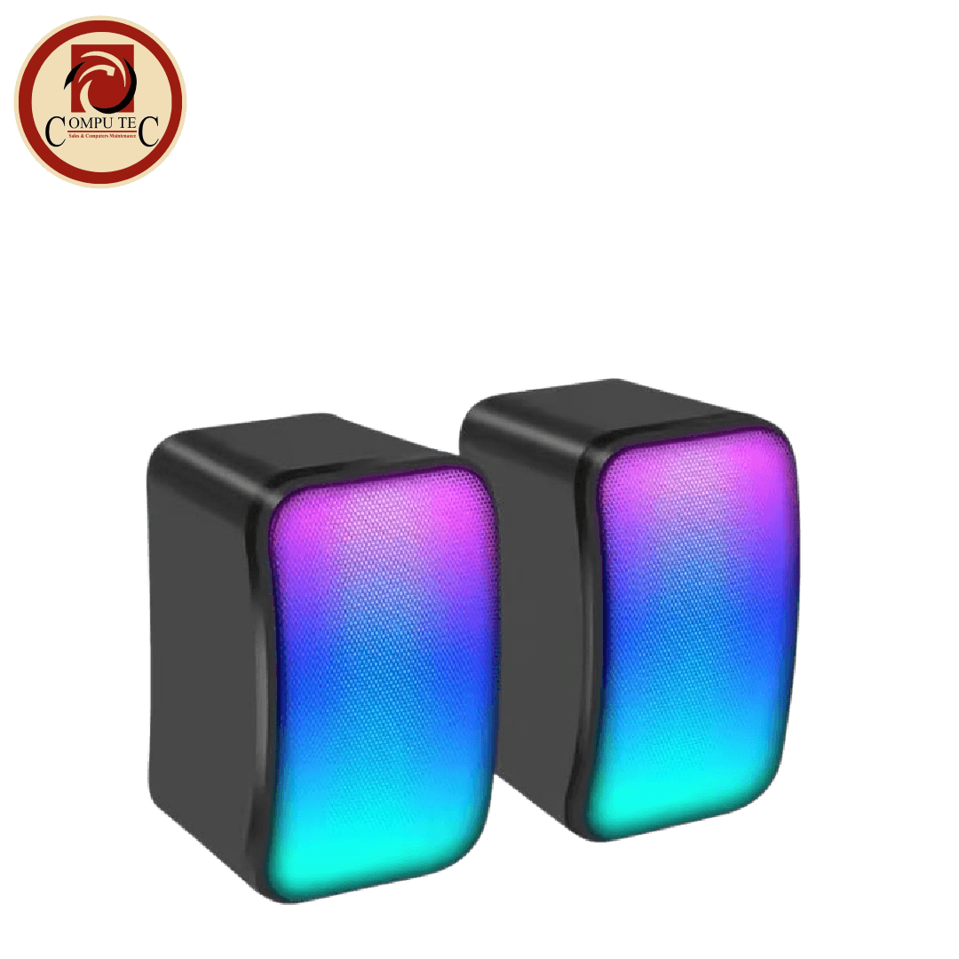 سماعة Kisonli X17 RGB USB Stereo Computer Speakers – Gaming Design