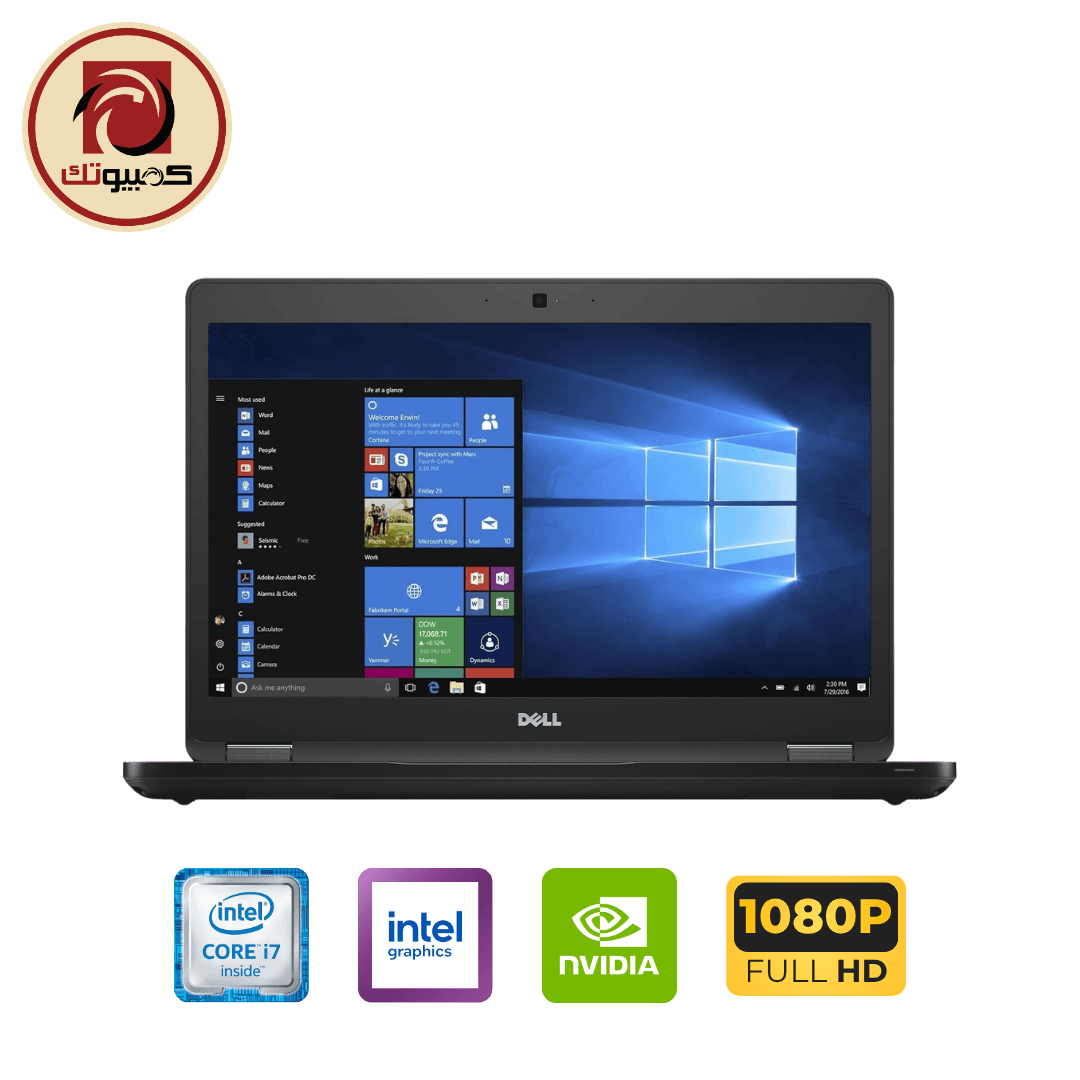 لابتوب Dell Latitude 5480 Business Laptop – Intel Core i7-6600U, NVIDIA GeForce 930MX, 8GB RAM, 256GB SSD, 14″ FHD