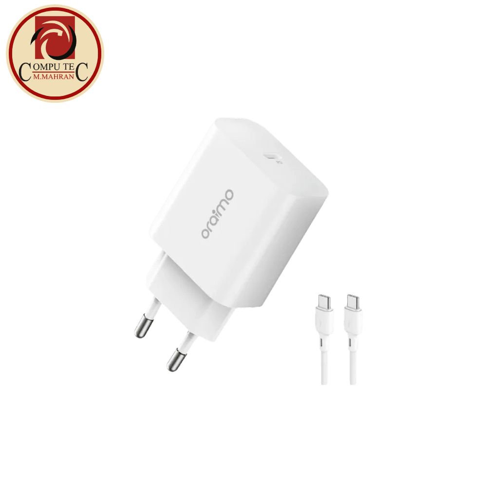 شاحن Oraimo PowerCube 20 (20W) Charger Kit – PD 3.0 Fast Charging, 20W Output