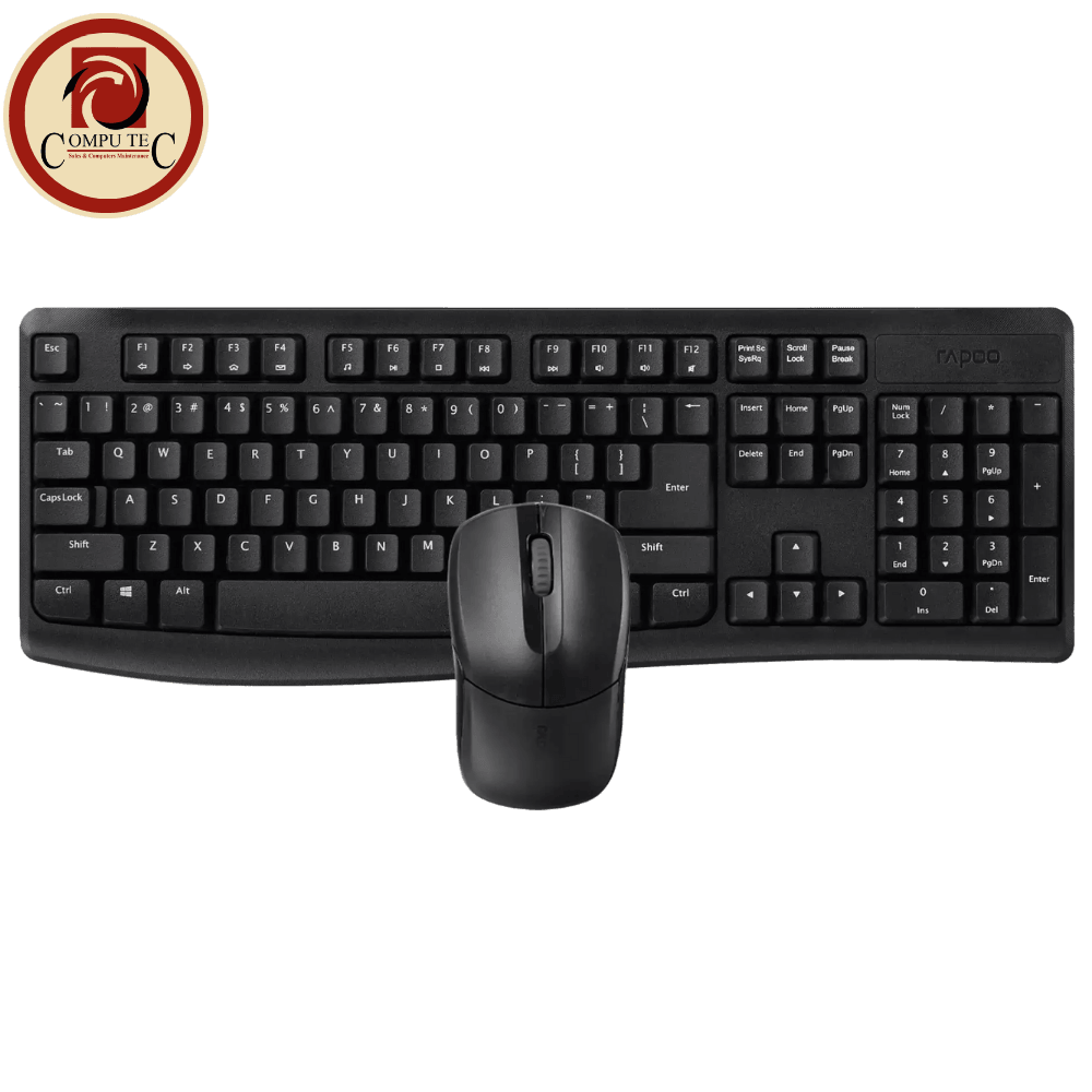 ماوس Rapoo X1800Pro Wireless Desktop Set – 2.4 GHz, Spill-Resistant Keyboard and 1000 DPI Mouse.