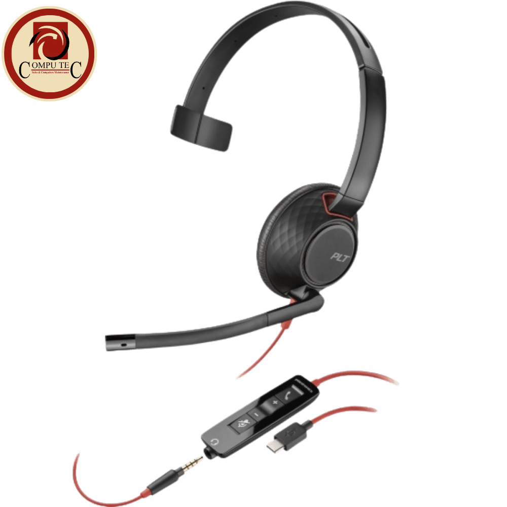 سماعة هيدست POLY Blackwire 5210 Monaural Headset with Multi-Connectivity
