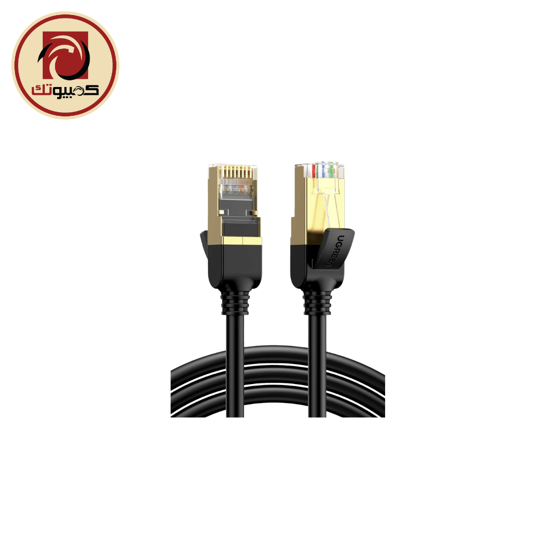 جهاز شبكة UGREEN NW107 (11273) CAT7 Shielded Ethernet Cable – 10M High-Speed 10Gbps RJ45 LAN Cable, Black