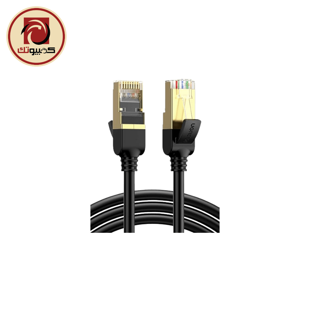 جهاز شبكة UGREEN NW107 (11271) CAT7 F/FTP Ethernet Cable – 5M 10Gbps High-Speed Shielded RJ45 LAN Cable, Black