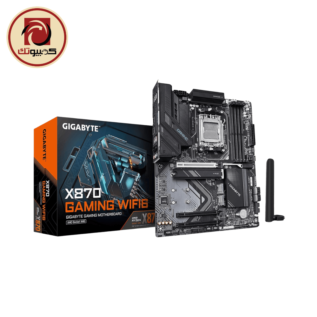 فلاش ميموري GIGABYTE X870 GAMING WIFI6 (Rev. 1.0) AMD AM5 ATX Motherboard – DDR5, PCIe 5.0, USB4, Wi-Fi 6