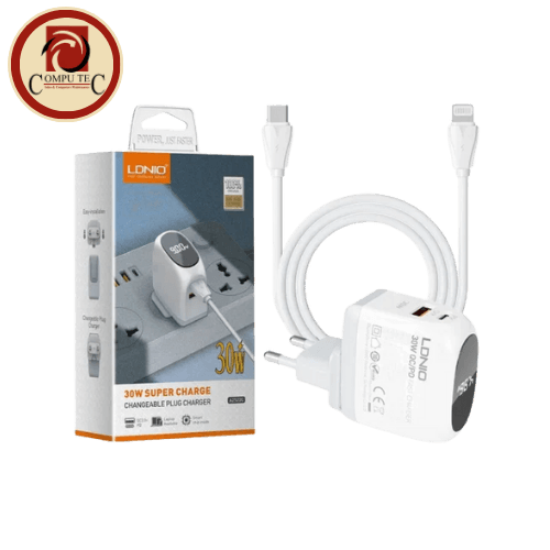 شاحن LDNIO 30W LED Display Fast Charger (A2522C)