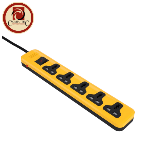 كابل iLOCK Power Strip: 5 Universal Outlets with Overload Protection & 3m Cable