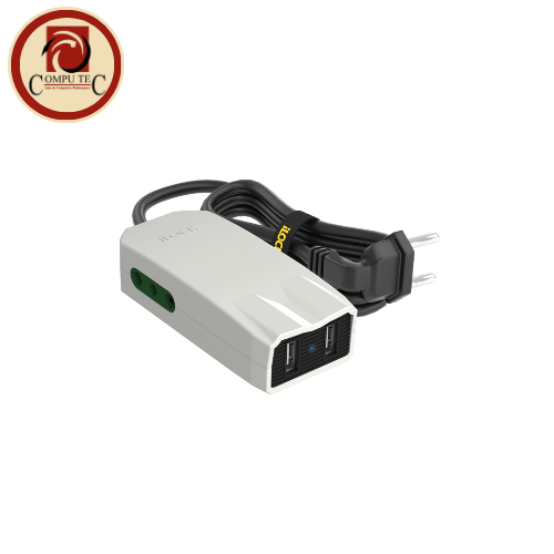 شاحن Mini Charger PRO: Dual USB-A Fast Charging with Two AC Outlets