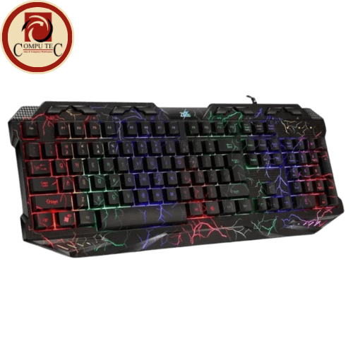 كيبورد ZEUS K002 Gaming Keyboard RGB Backlit, Anti-Ghosting, USB Wired