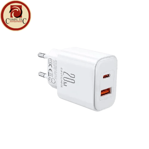 شاحن JOYROOM JR-TCF05 20W Dual Port Charger – Fast PD & QC 3.0, Compact Foldable Design