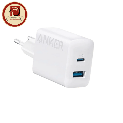 شاحن Anker 20W Dual-Port Wall Charger (White): Fast & Versatile Charging