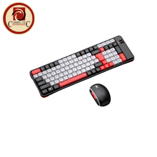 ماوس Keyboard & Mouse QW06 Wireless- Stylish, Colorful Design