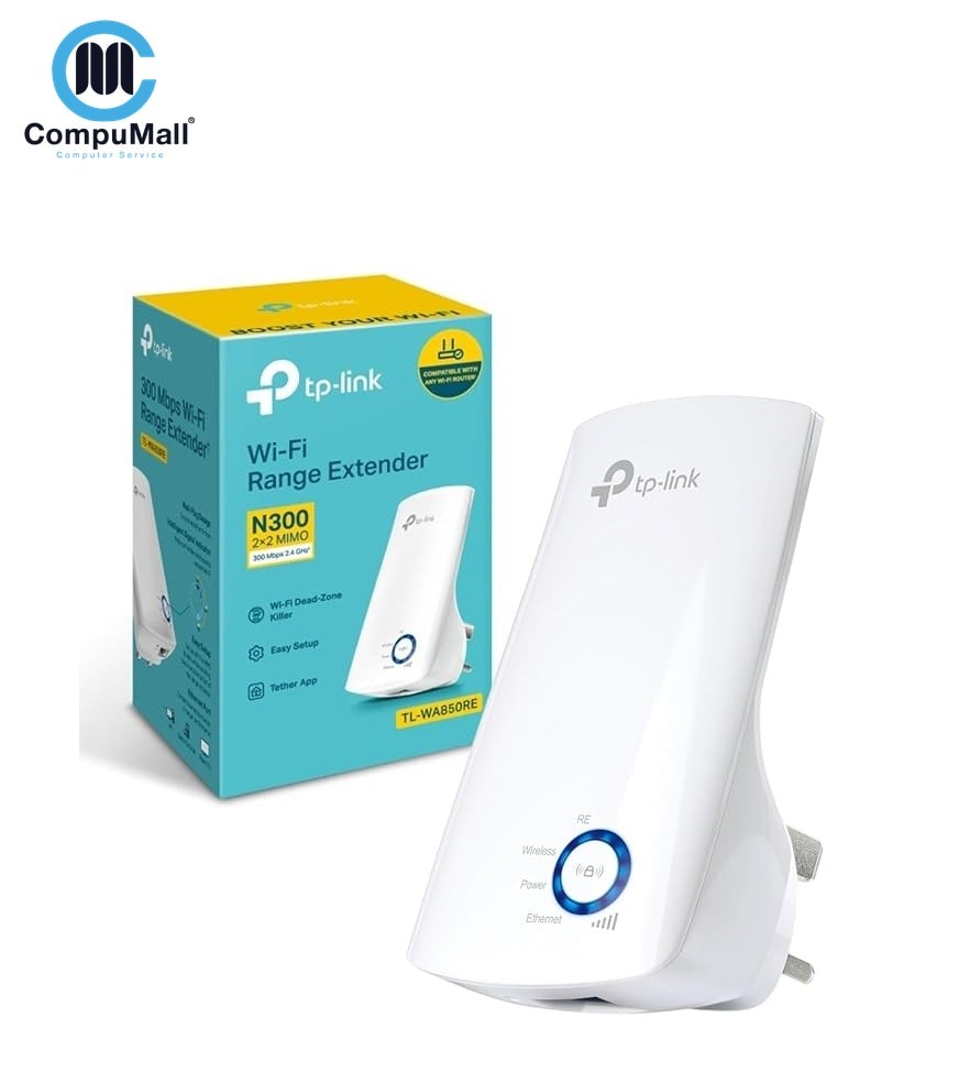 جهاز شبكة TP-Link 300MBPS TL-WA850RE Wi-Fi Range Extender – White