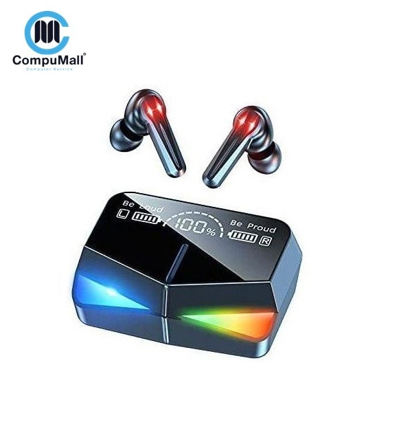 سماعة M28 Wireless Earbuds TWS Bluetooth 5.1 Gaming Monster Earphones | Touch Control Headphones Microphone Mirror Screen Mini LED Display – Excellent Sound Ensure Fast & Stable Connection Waterproof