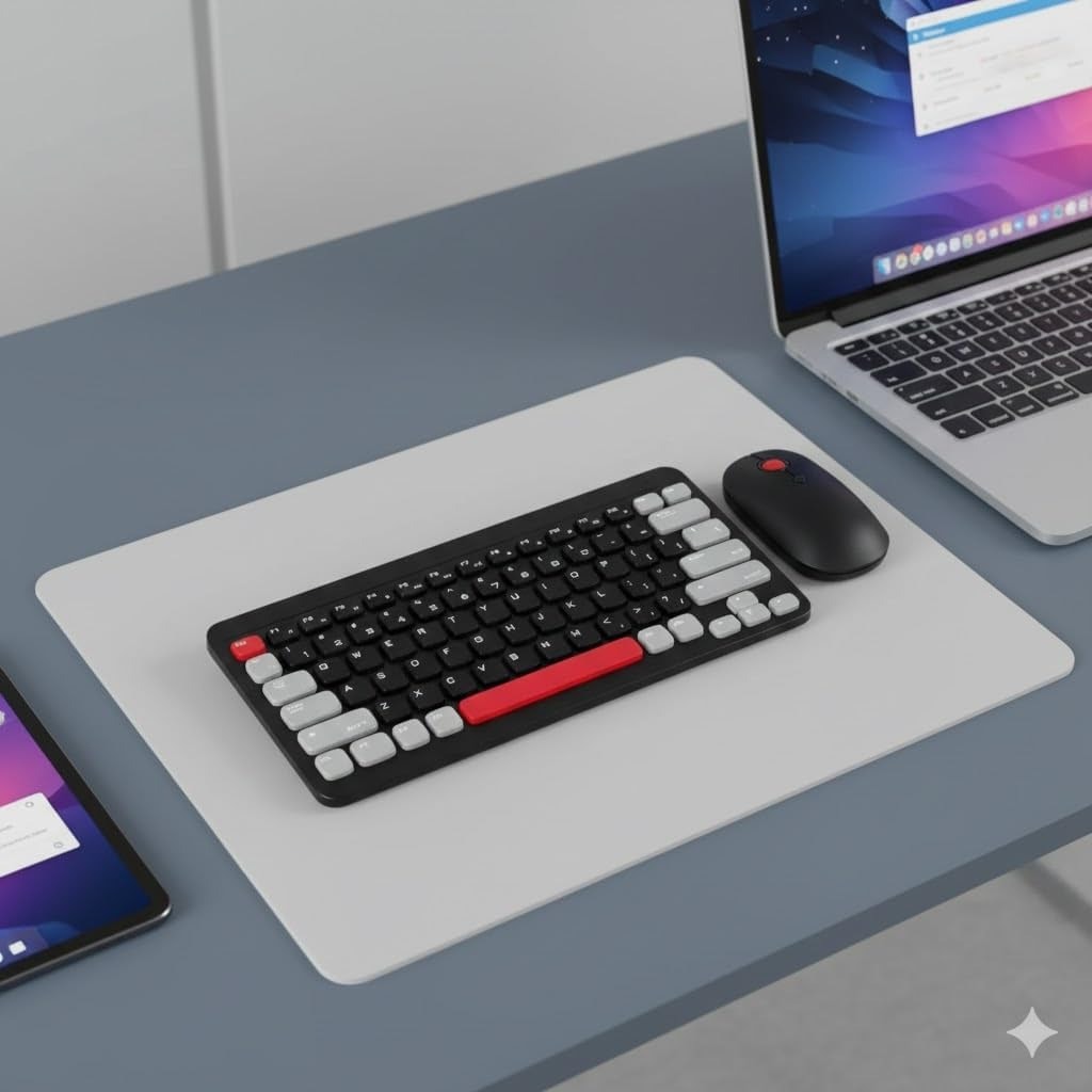 كيبورد KEYBOARD WIRELESS&BLUTOOTH; COMBO PT-680 POINT