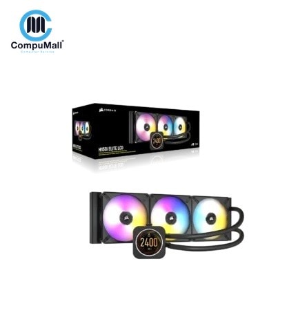 مبرد CORSAIR LIQUID COOLER iCUE H150i ELITE LCD Display 360mm RGB-(CW-9060062-WW)