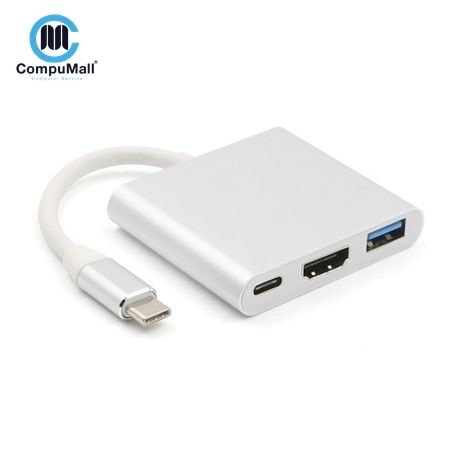 إكسسوار Usb-c to Hdmi 3.1 Converter HDMI/USB 3.0/TypeC -Silver