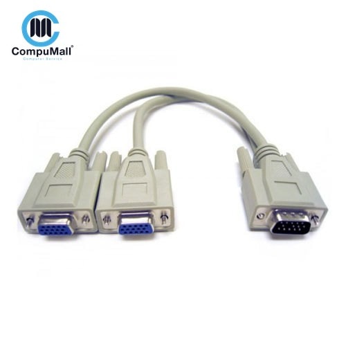 كارت شاشة VGA Splitter Y Cable For Dual VGA Displays