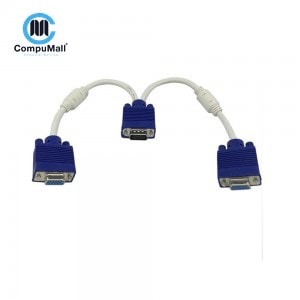 شاشة 2B (CV733 ) – Vga Y Splitter Cable Male To Female M/f Converter 1 To 2 Way For Pc Tv Monitor