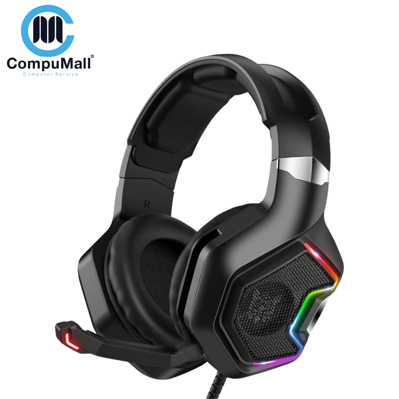 جيمنج ONIKUMa K10 PRO Gaming Headset with Surround Sound Pro Noise Canceling Gaming Headphones with Mic & RGB LED Light for PS4, Super Nintendo,PC,Xbox One(adapter Not Included),Black