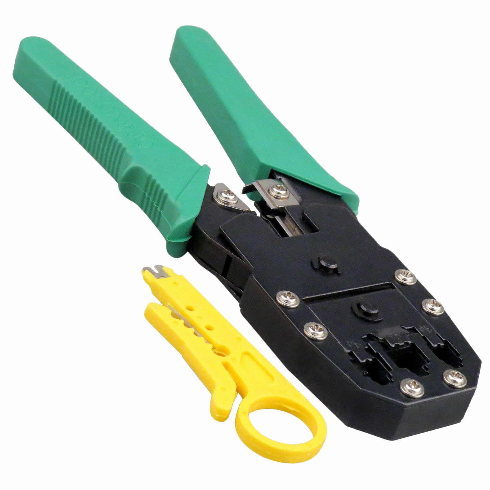 جهاز شبكة GENERIC RJ45 Ethernet Network Cable Tester Crimping Crimper Stripper Cutter Tool Kit Set – Special Offer