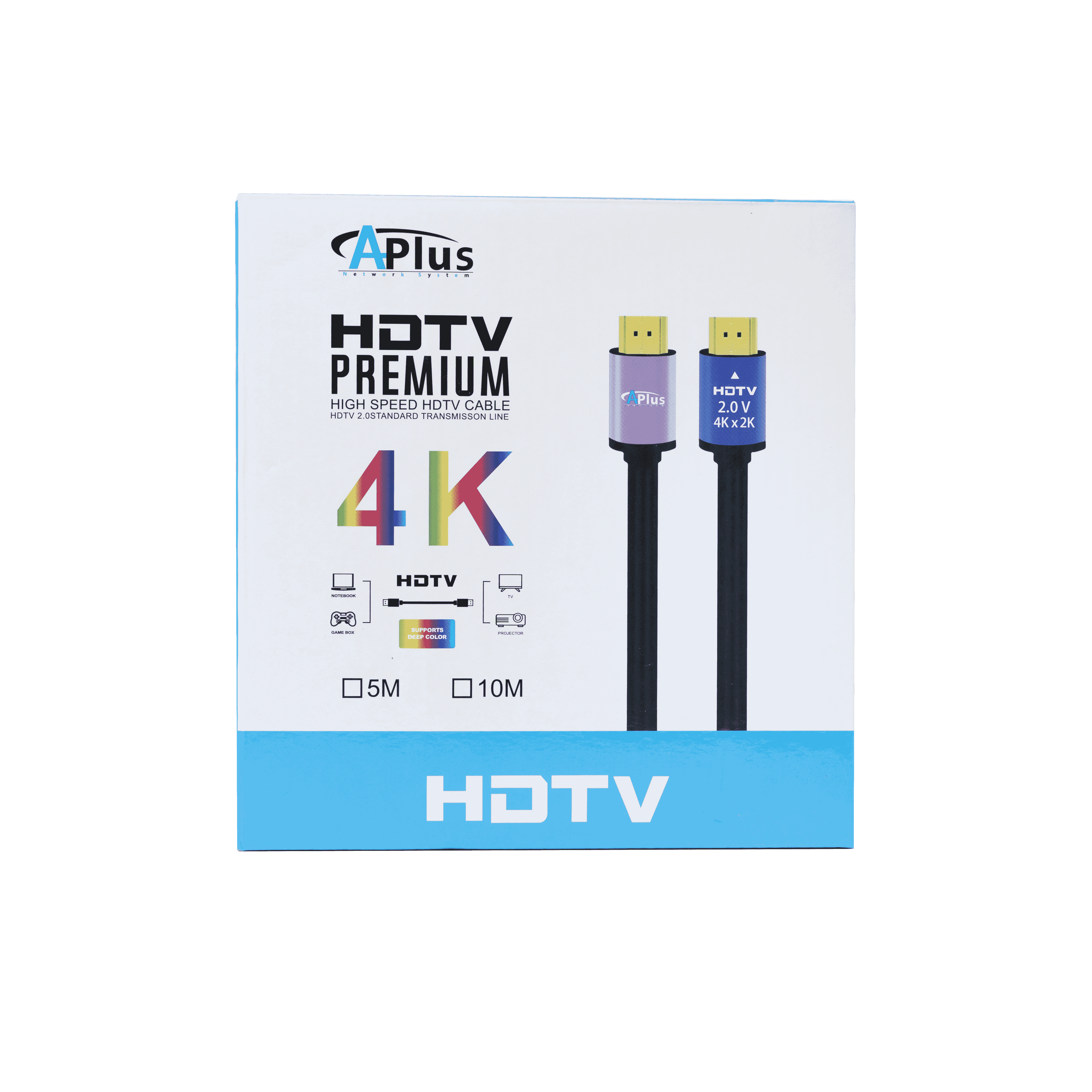 جهاز شبكة HDTV 2.0 4K APLUS Cable 10M