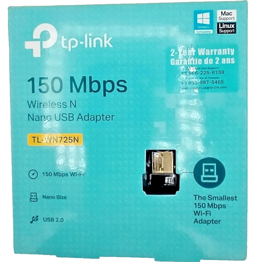 جهاز شبكة TP-LINK Tl-wn725n 150 Mbps Wireless-n Nano USB Adapter