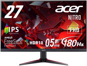 شاشة Acer Nitro VG270M3bmiipx 27″ IPS Full HD 180Hz 0.5ms Speaker AMD FreeSync Premium HDR10 Gaming Monitor