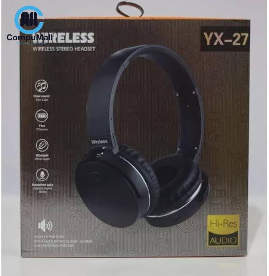 سماعة هيدست YX-27 Wireless Stereo Headset On-Ear Headset Moulding Wireless