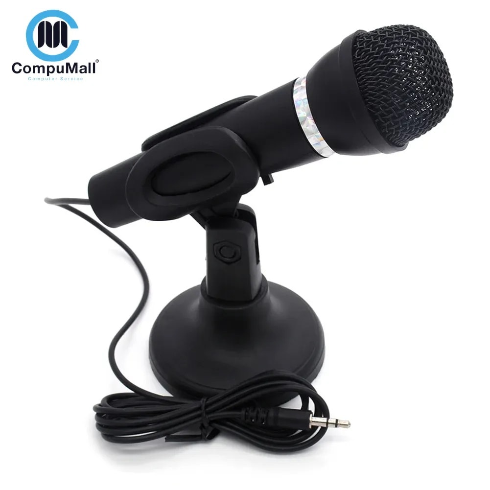 إكسسوار GIGAMAX GM-20 3.5mm AUX Microphone with Stand Black